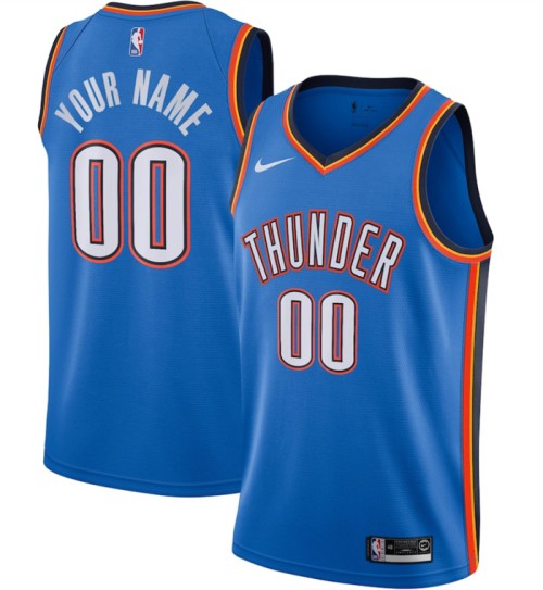 Youth Oklahoma City Thunder Active Player Custom Blue Icon Edition Stitched Basketball Jersey